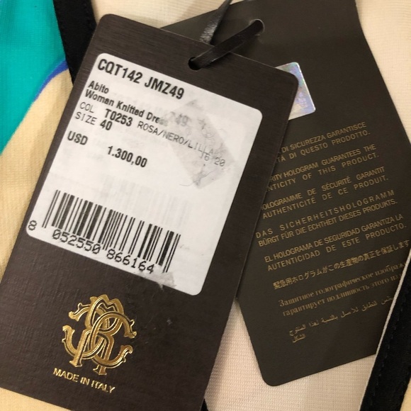 : : ROBERTO CAVALLI Multi Color Abstract Print Sleeveless Short Dress : : - Picture 3 of 16